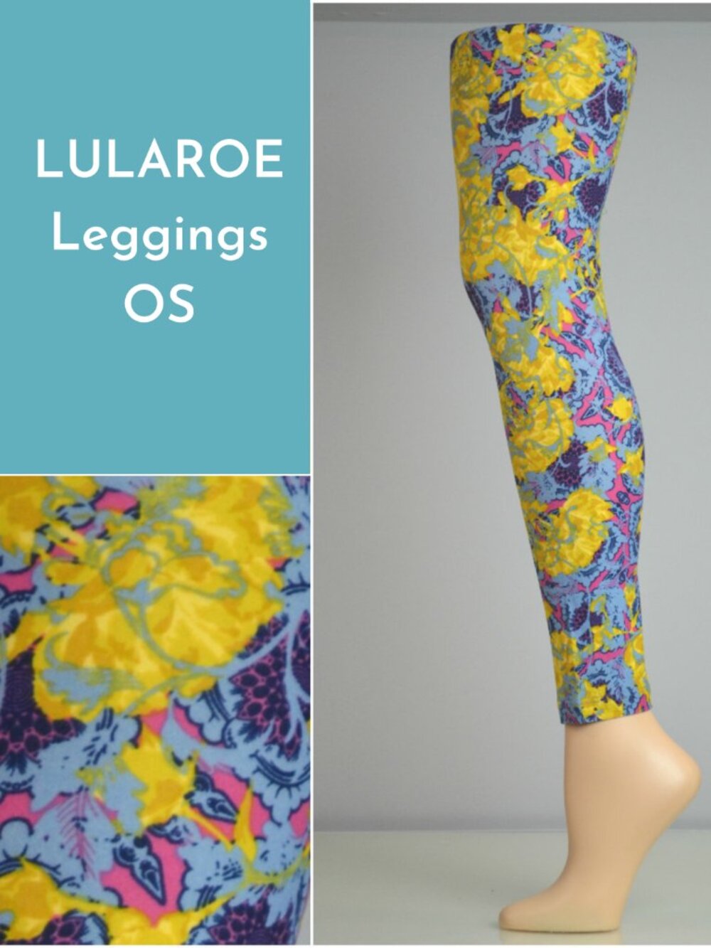 NWT Floral Abrstract Lularoe OS Leggings